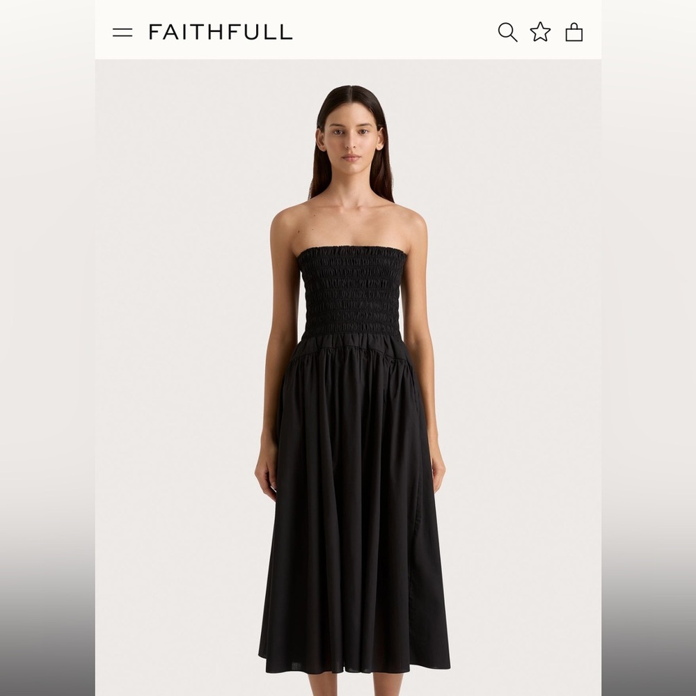 Faithfull the Brand Lida midi dress— organic cotton